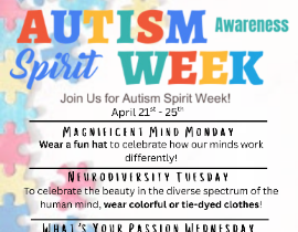 Autism Awareness Spirit Week 